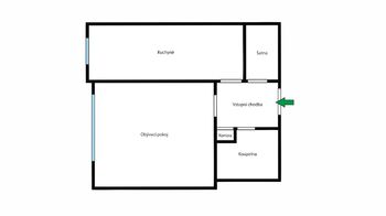 Pronájem bytu 1+1 v družstevním vlastnictví, 35 m2, Kuřim