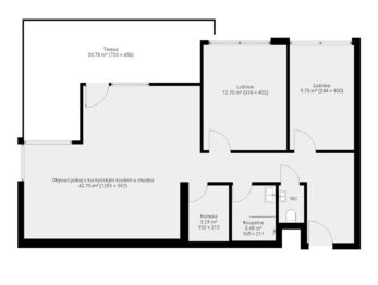 Prodej bytu 3+kk v osobním vlastnictví, 73 m2, Beroun