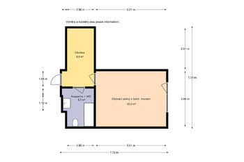 Prodej bytu 1+kk v osobním vlastnictví, 36 m2, Hostivice