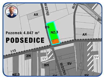 Prodej pozemku, 4847 m2, Podsedice
