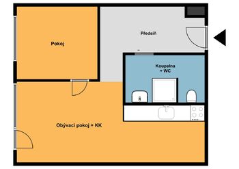 Pronájem bytu 2+kk v osobním vlastnictví, 40 m2, Český Brod