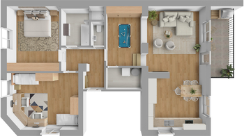 Prodej bytu 3+kk v osobním vlastnictví, 97 m2, Valtice