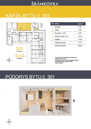 Prodej bytu 2+kk v osobním vlastnictví, 65 m2, České Budějovice