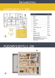 Prodej bytu 3+kk v osobním vlastnictví, 114 m2, České Budějovice