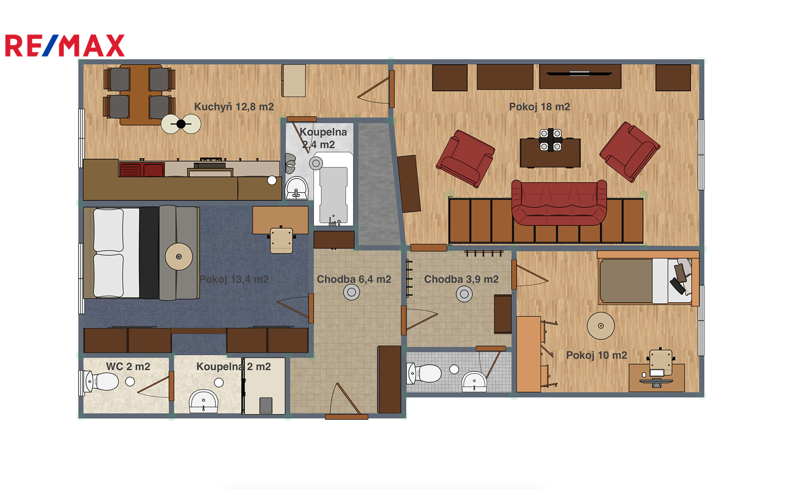 Prodej bytu 4+1 v osobním vlastnictví, 102 m2, Karlovy Vary