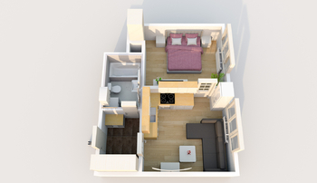 Prodej bytu 2+kk v osobním vlastnictví, 37 m2, Odolena Voda