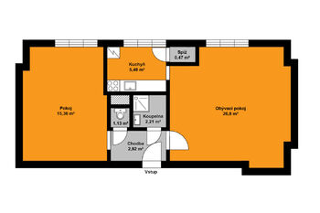 Pronájem bytu 2+1 v osobním vlastnictví, 56 m2, Kolín