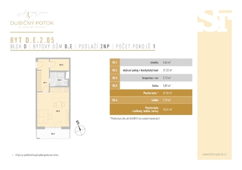 Prodej bytu 1+kk v osobním vlastnictví, 47 m2, České Budějovice