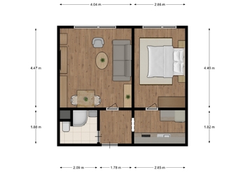 Pronájem bytu 2+1 v družstevním vlastnictví, 43 m2, Ústí nad Labem