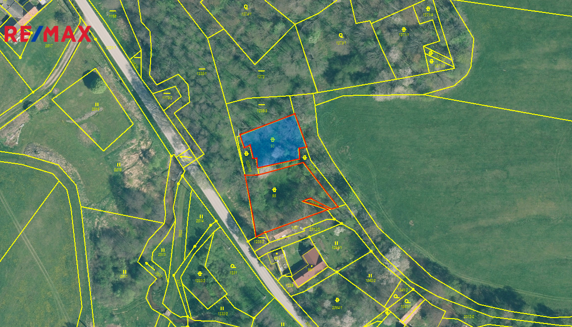 Prodej pozemku, 1516 m2, Horní Stropnice