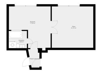 Pronájem bytu 2+kk v osobním vlastnictví, 45 m2, Praha 6 - Dejvice