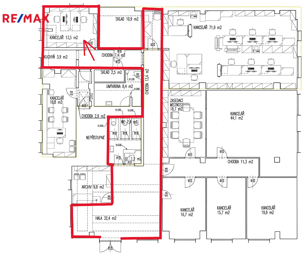 Pronájem komerčního objektu, 14 m2, Praha 8 - Kobylisy