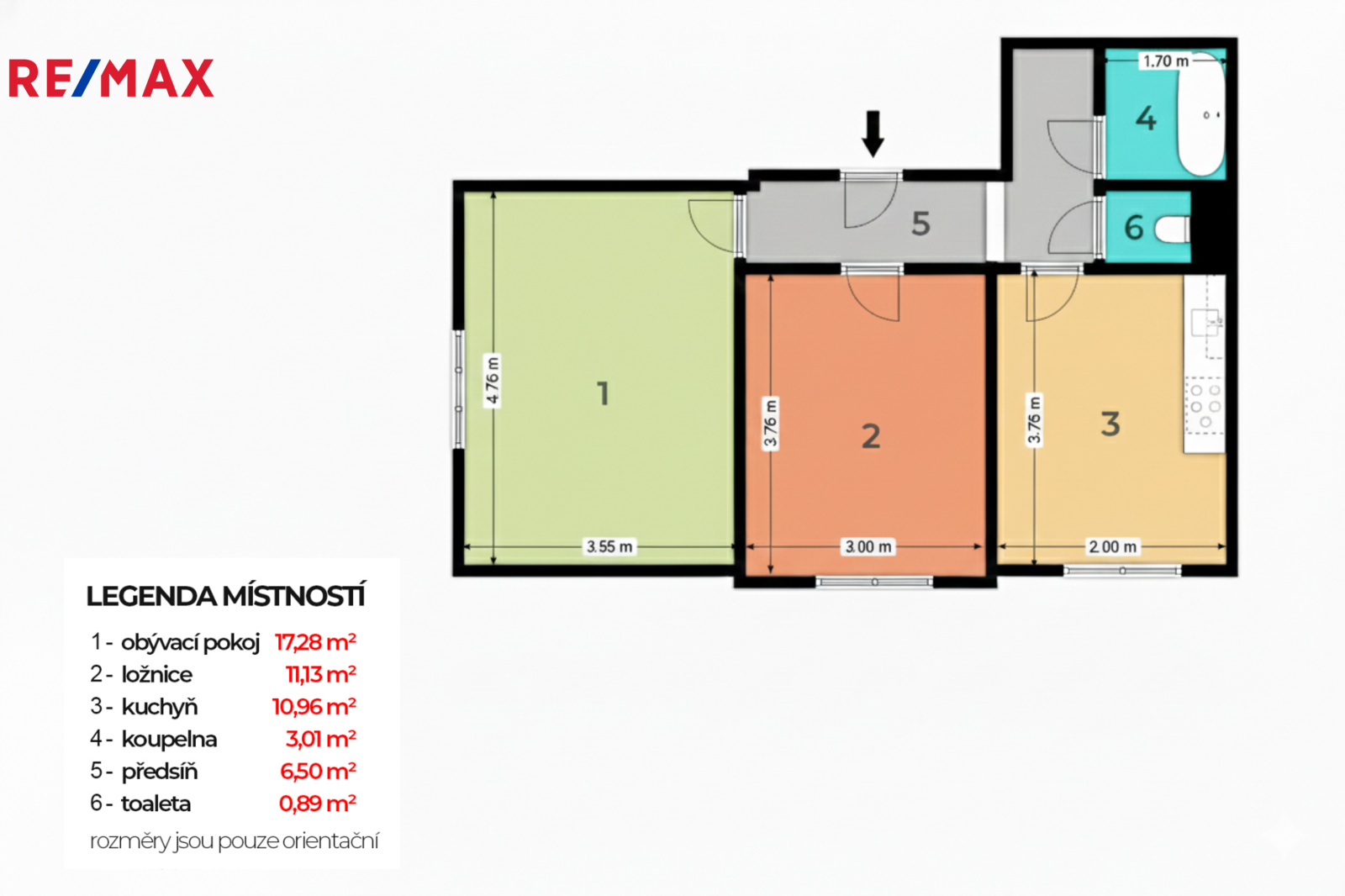 Prodej bytu 2+1 v osobním vlastnictví, 50 m2, Praha 10 - Strašnice