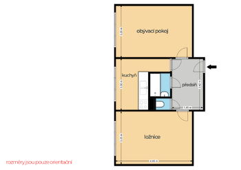 Prodej bytu 2+1 v osobním vlastnictví, 54 m2, Praha 6 - Břevnov