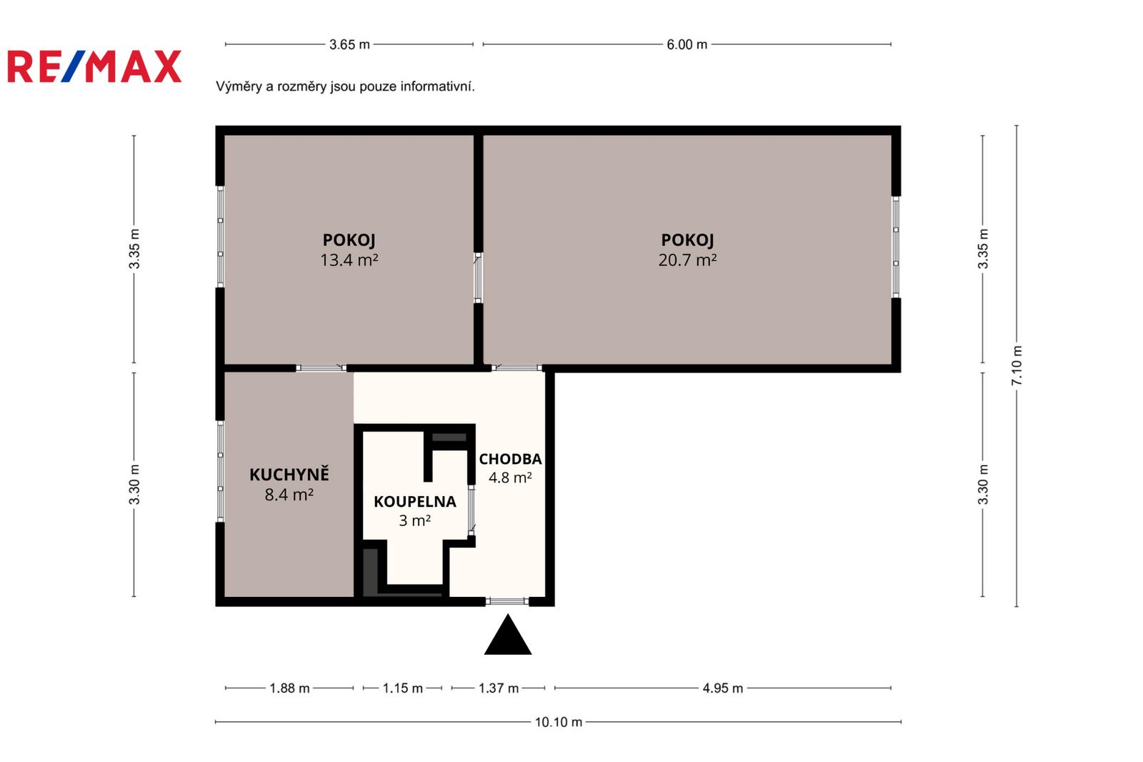 Prodej bytu 2+1 v osobním vlastnictví, 52 m2, Praha 9 - Libeň