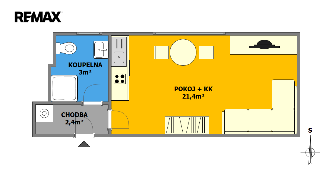 Pronájem bytu 1+kk v osobním vlastnictví, 28 m2, Brno