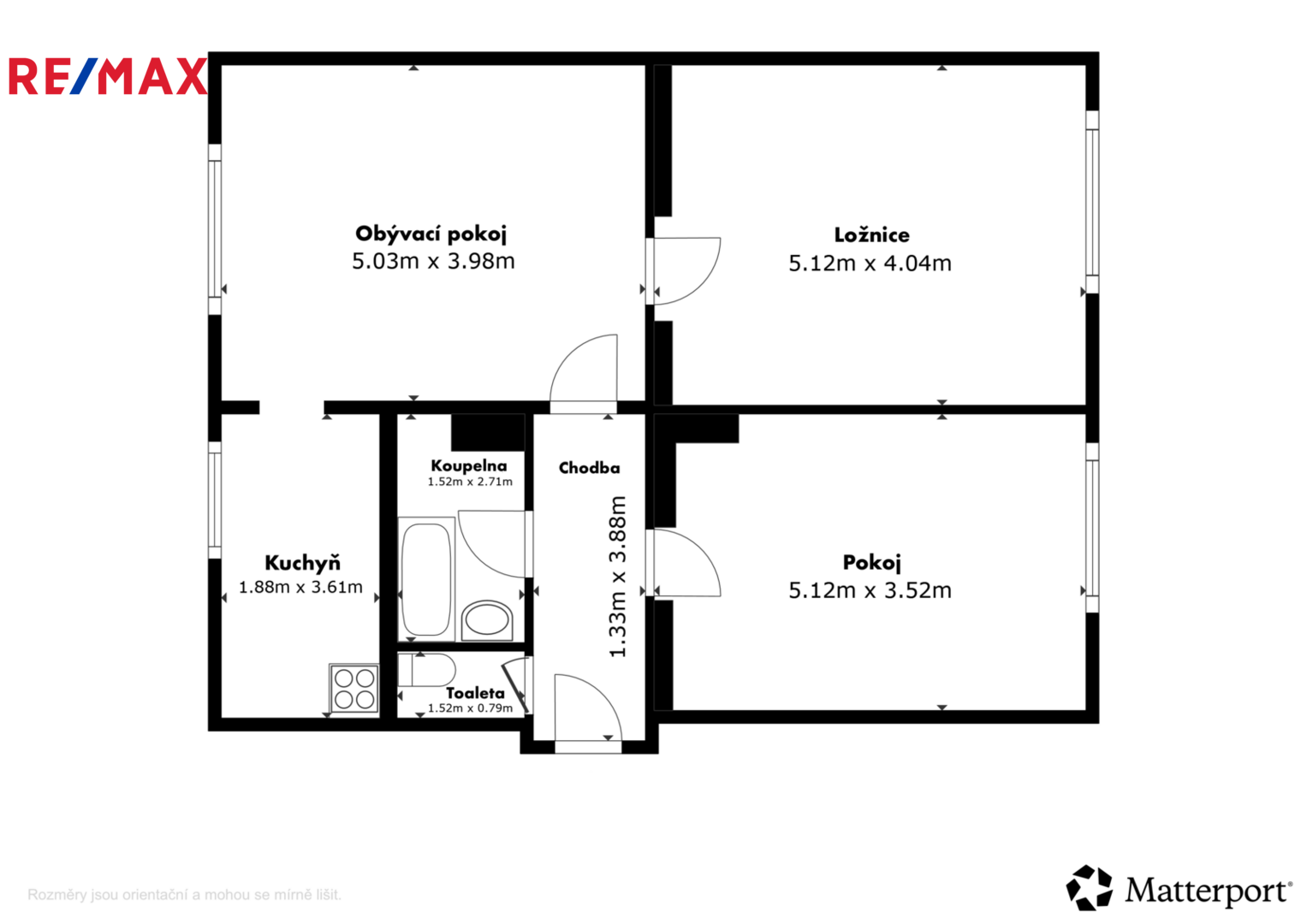 Prodej bytu 3+1 v osobním vlastnictví, 76 m2, Velké Březno