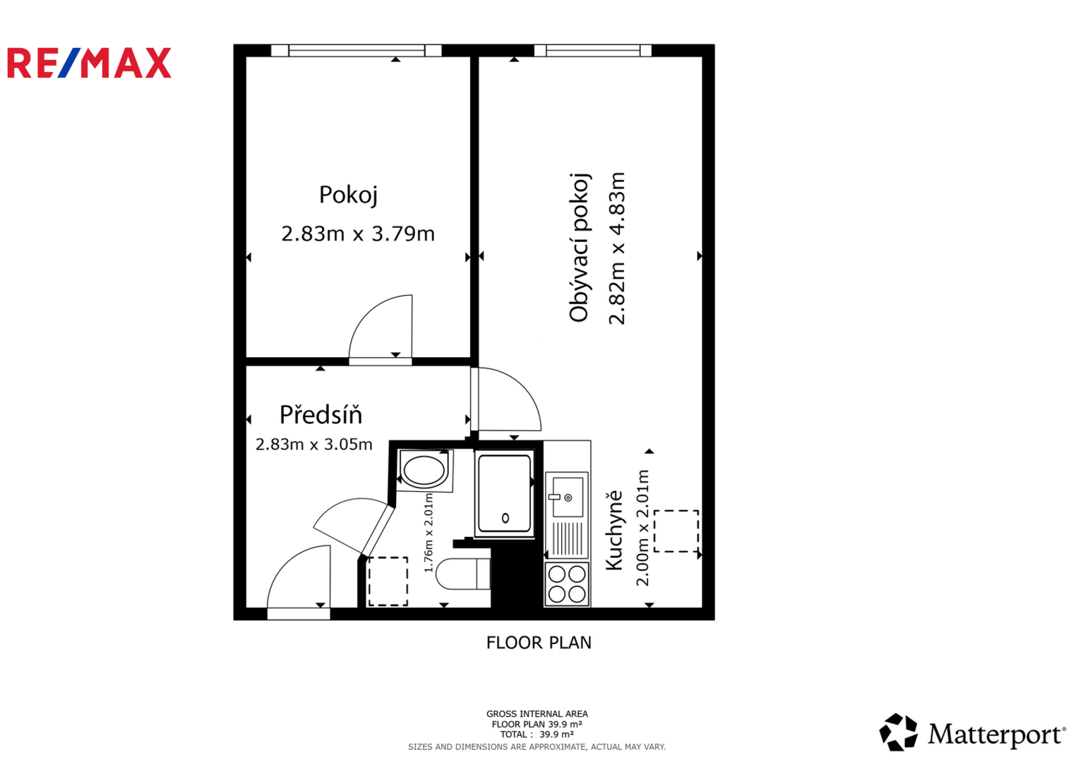 Pronájem bytu 2+kk v osobním vlastnictví, 40 m2, Litoměřice