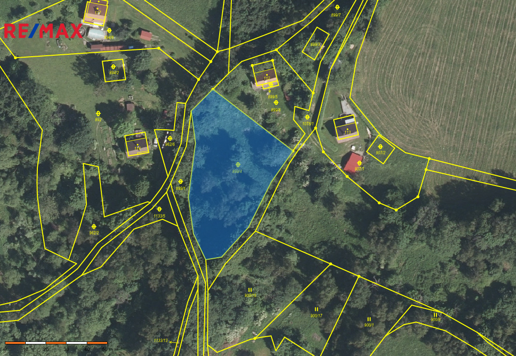 Prodej pozemku, 2527 m2, Malšín