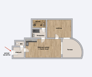 Pronájem bytu 2+kk v osobním vlastnictví, 80 m2, Brno