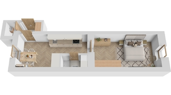 Prodej bytu 2+kk v osobním vlastnictví, 40 m2, Praha 5 - Smíchov