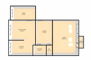 Pronájem bytu 3+1 v osobním vlastnictví, 74 m2, Brno