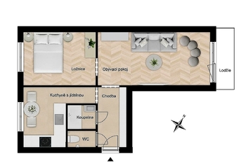 Prodej bytu 2+1 v osobním vlastnictví, 49 m2, Slaný