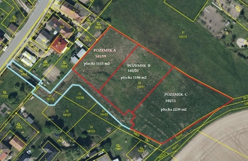 Prodej pozemku, 1111 m2, Ostřetín