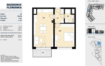 Prodej bytu 2+kk v osobním vlastnictví, 55 m2, Brno