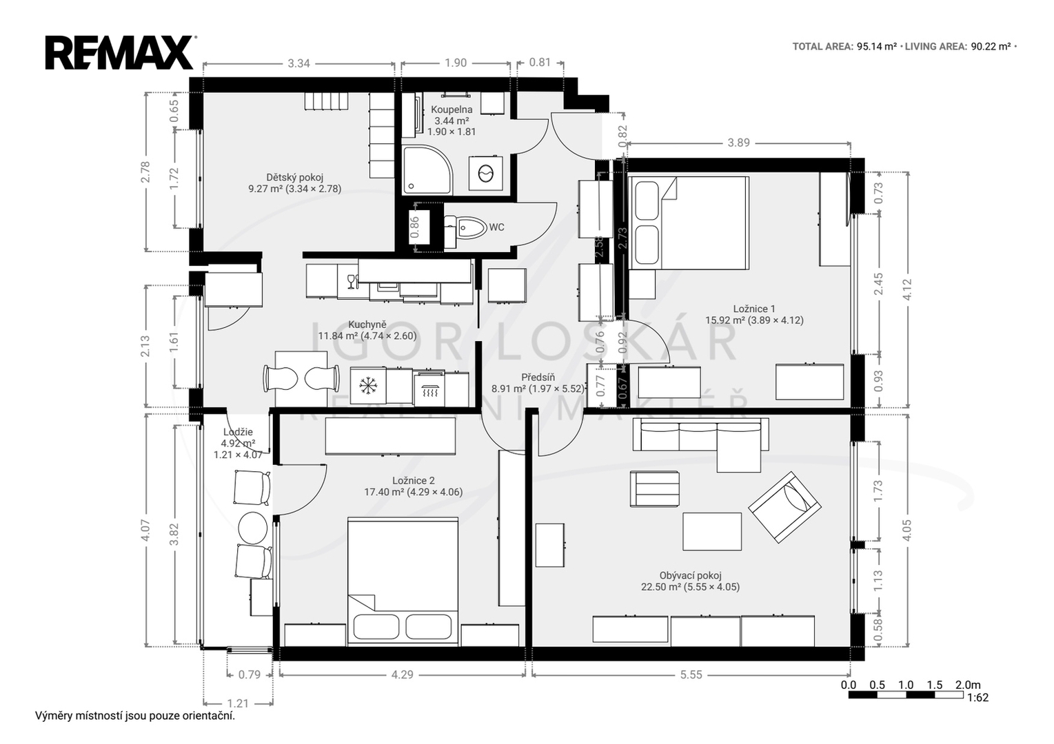 Prodej bytu 4+1 v osobním vlastnictví, 92 m2, Brno