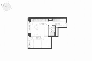Pronájem bytu 2+kk v osobním vlastnictví, 50 m2, Praha 9 - Libeň