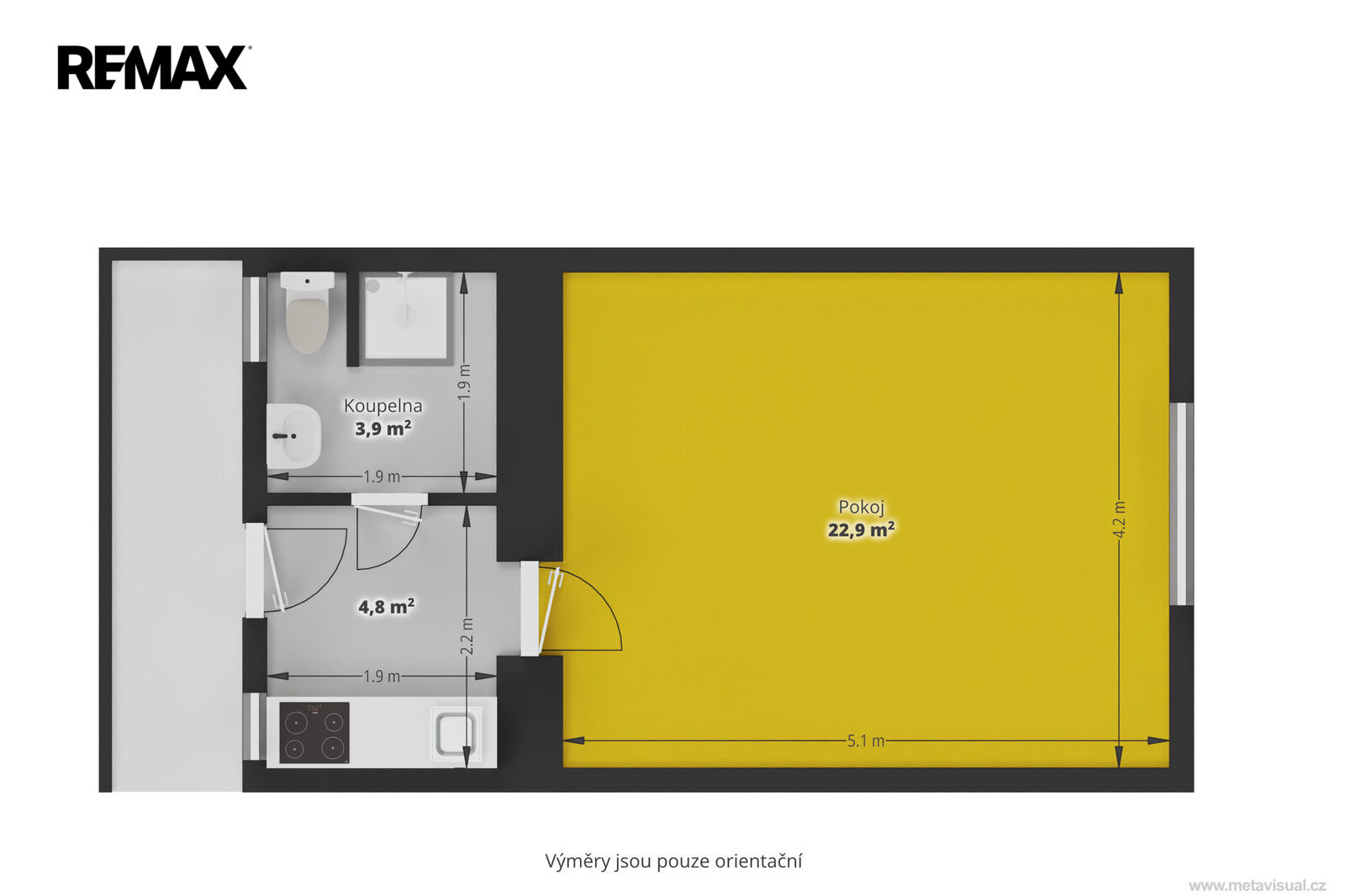 Prodej bytu 1+kk, 32 m2, Mladá Boleslav
