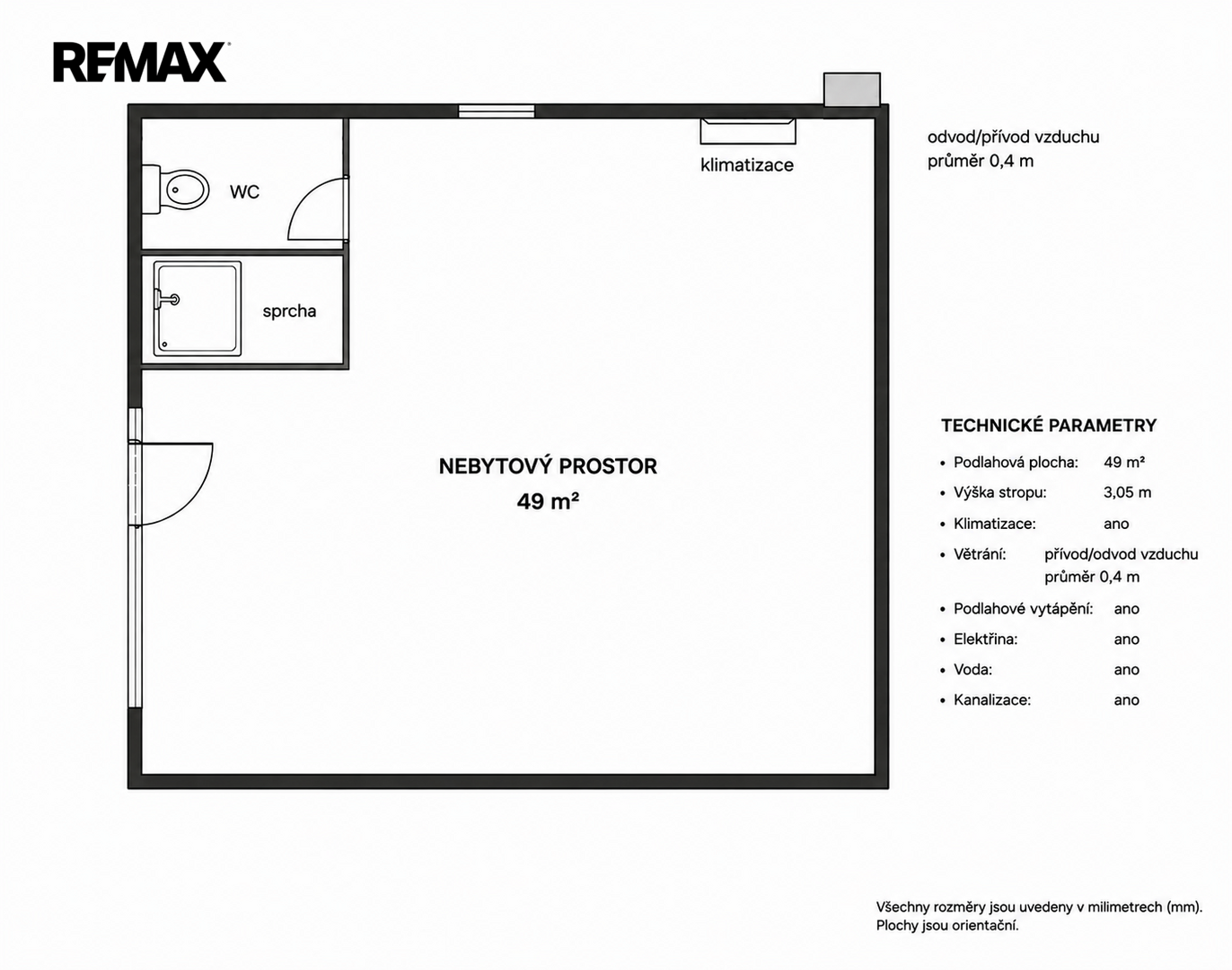 Prodej obchodního prostoru, 50 m2, Praha