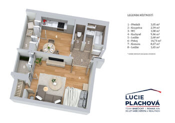 Prodej bytu 1+1 v osobním vlastnictví, 36 m2, Hradec Králové