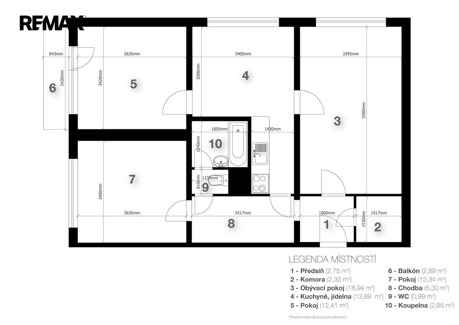 Prodej bytu 3+1, 73,4 m2, Praha